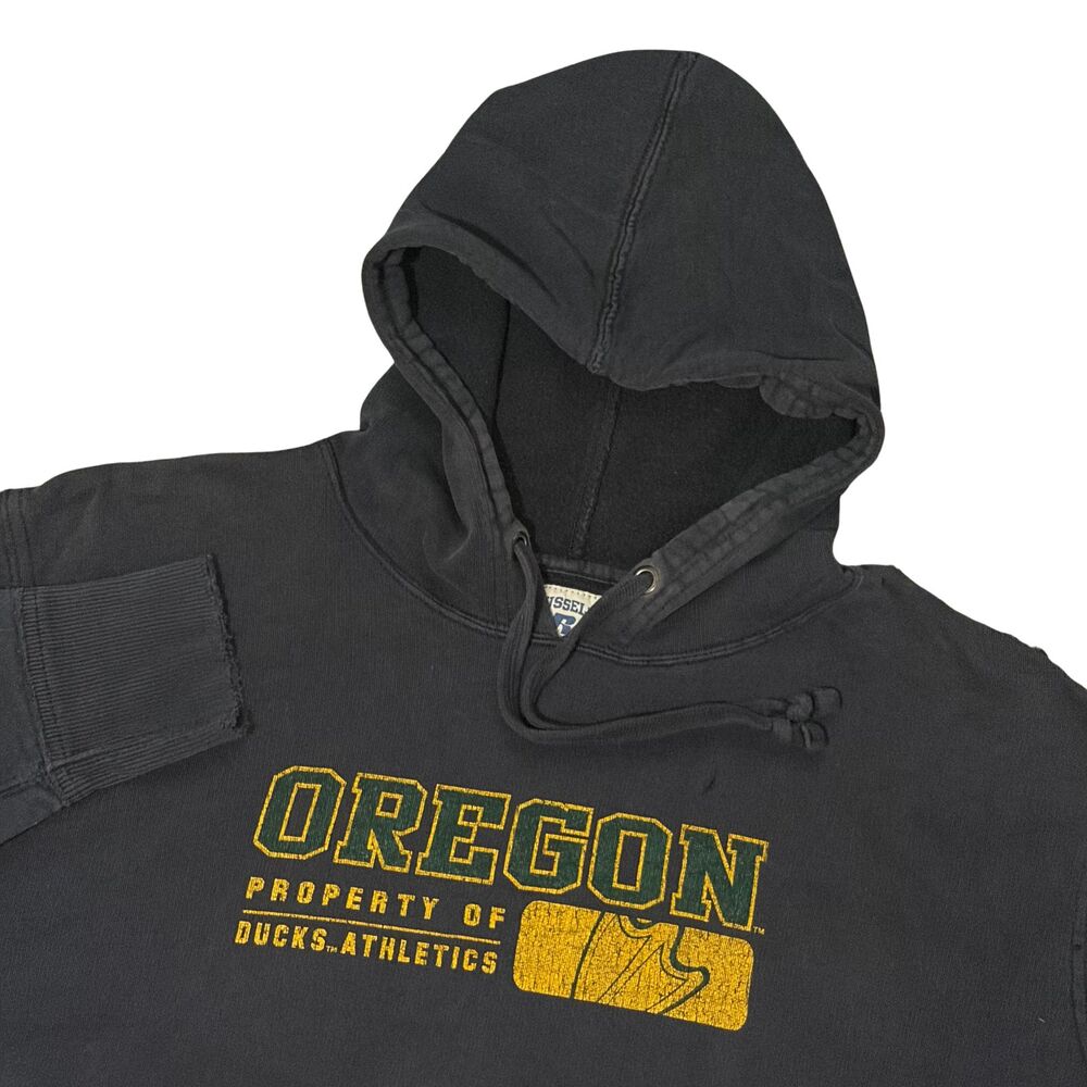 Oregon Ducks Hoodie Sweatshirt Womens XXL Black Distressed Vintage Y2K NCAA
